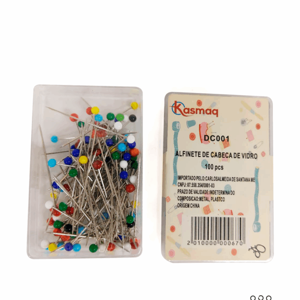 Alfinetes de Cabeça de Vidro