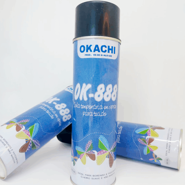Cola Temporária Spray para Tecido Okachi OK-888