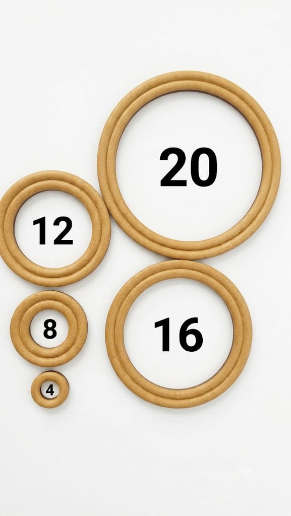 Kit 10 Peças Bastidores De 4cm A 20cm Mdf 4mm Bordado - Imagem 3